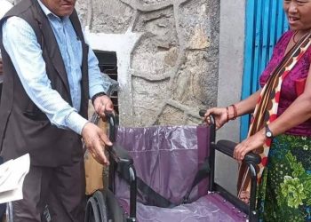 राईनासमा अपाङ्गता भएका २० जनालाई सहायता समाग्री वितरण 