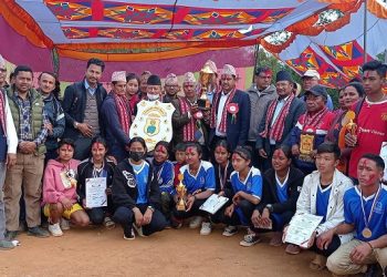 जिल्लास्तरीय राष्ट्रपति रनिङ शिल्ड प्रतियोगितामा राईनास प्रथम