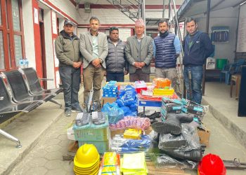 आरसिडिसिले चारवटा स्थानीय तहलाई दियो विपदमा प्रयोग हुने विभिन्न सामाग्रीहरु
