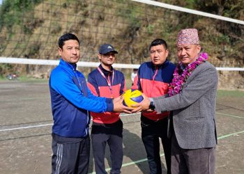 मर्स्याङ्दीमा तेस्रो अध्यक्ष कप वडा स्तरीय पुरुष भलिबल प्रतियोगिता सुरु