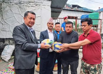 मर्स्याङ्दी गाउँपालिकाद्वारा  कारागारका कैदी बन्दीलाई खेलकुद समाग्री प्रदान