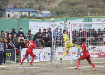 त्रिबेणी कप फुटबल :  पुलिस क्वार्टरफाइनलमै स्तब्ध !