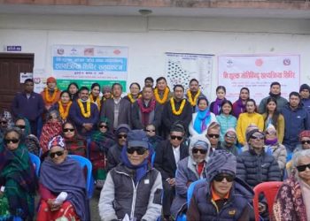 मस्र्याङ्दीमा आँखा शिविर : १ सय ३ जनाको शल्यक्रिया