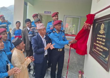 सुन्दरबजार पाउँदीमा नयाँ प्रहरी भवन उद्घाटन